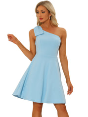 Bowvera - Women’s One Shoulder Cocktail Dress
