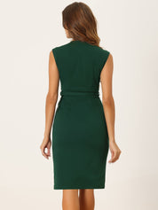 Slevara - Women’s Sleeveless Bodycon Work Dress
