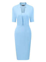 Formessa - Women’s Sheath Work Midi Dress