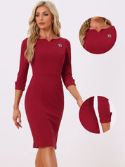 Wrapvera - Women’s Wrap Midi Dress