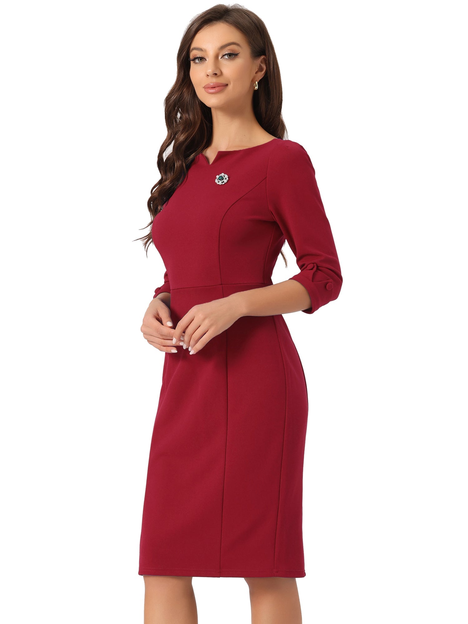 Wrapvera - Women’s Wrap Midi Dress
