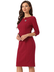 Wrapvera - Women’s Wrap Midi Dress