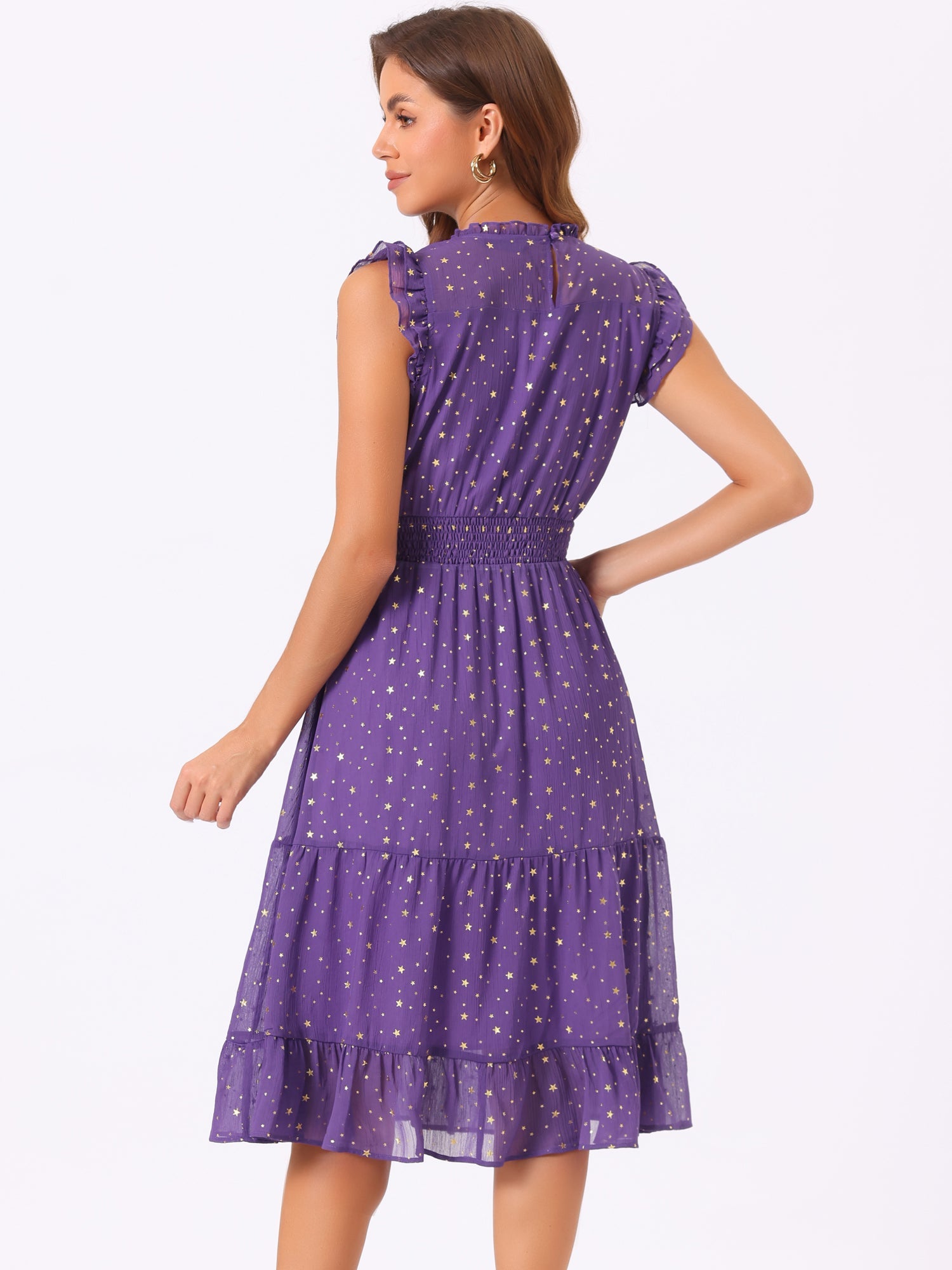 Stellara – Women’s Star Print A-Line Dress