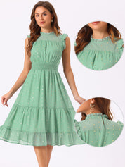 Stellara – Women’s Star Print A-Line Dress