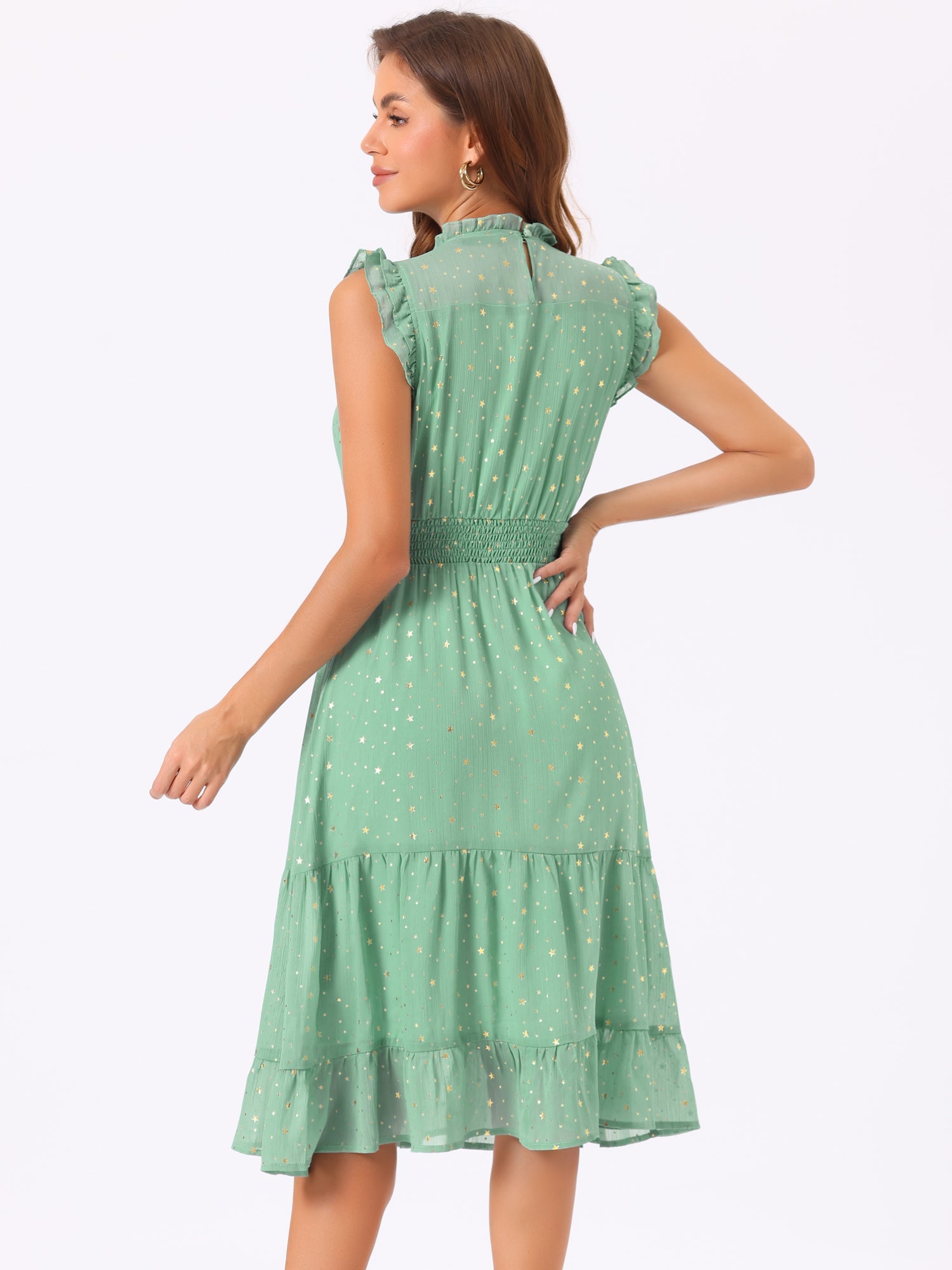 Stellara – Women’s Star Print A-Line Dress