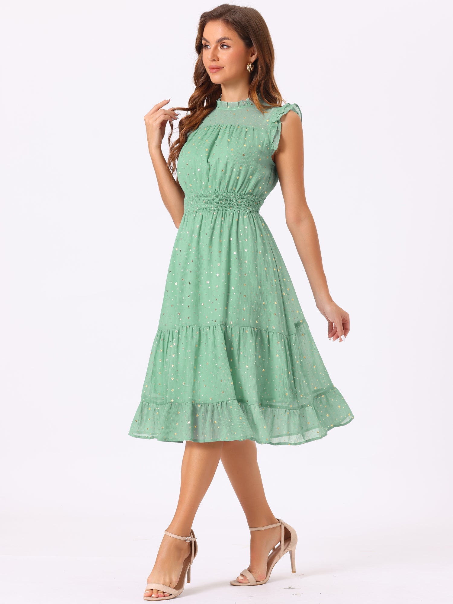 Stellara – Women’s Star Print A-Line Dress