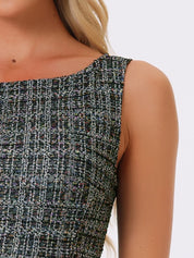 Plaivella - Women’s Plaid Sleeveless Bodycon Dress