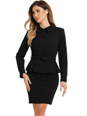 Elvessa - Women’s Peplum Work Blouse