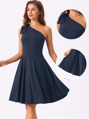 Bowvera - Women’s One Shoulder Cocktail Dress