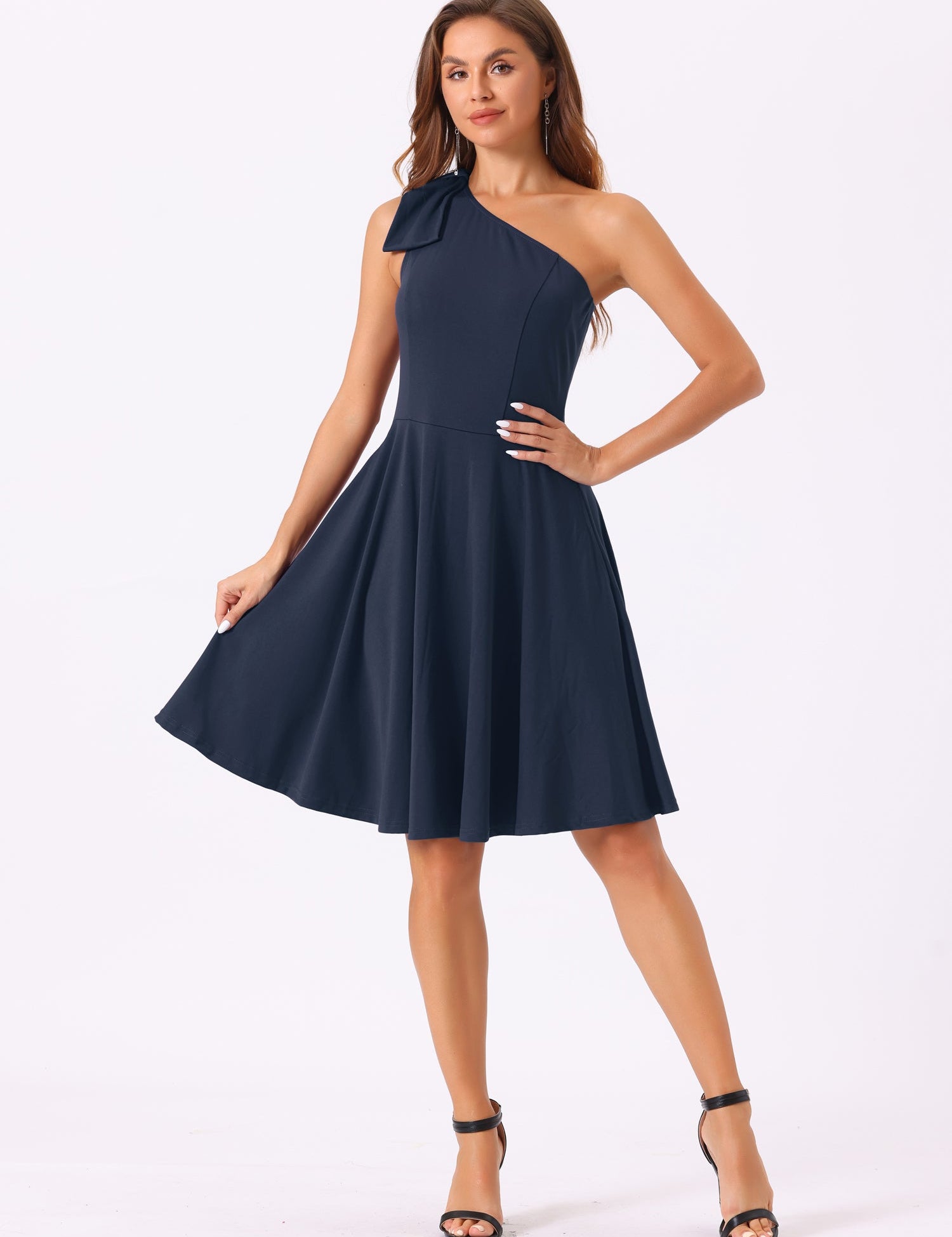Bowvera - Women’s One Shoulder Cocktail Dress