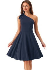 Bowvera - Women’s One Shoulder Cocktail Dress