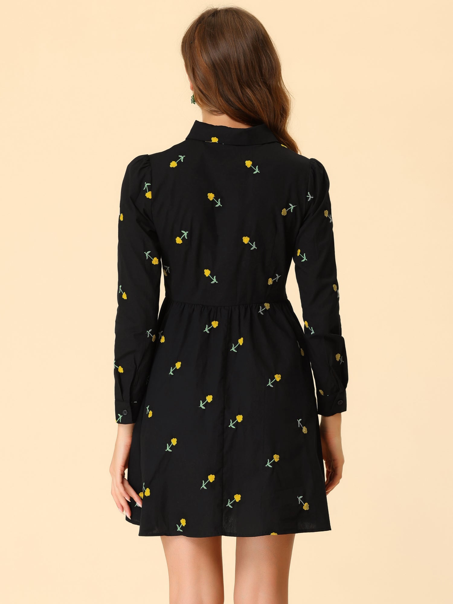 Embrovella - Women’s Embroidered Cotton Mini Dress