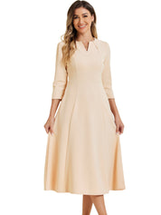 Lunavelle - Women’s A-Line Summer Midi Dress