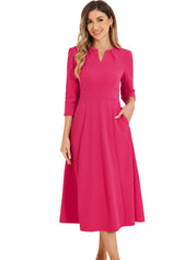 Lunavelle - Women’s A-Line Summer Midi Dress