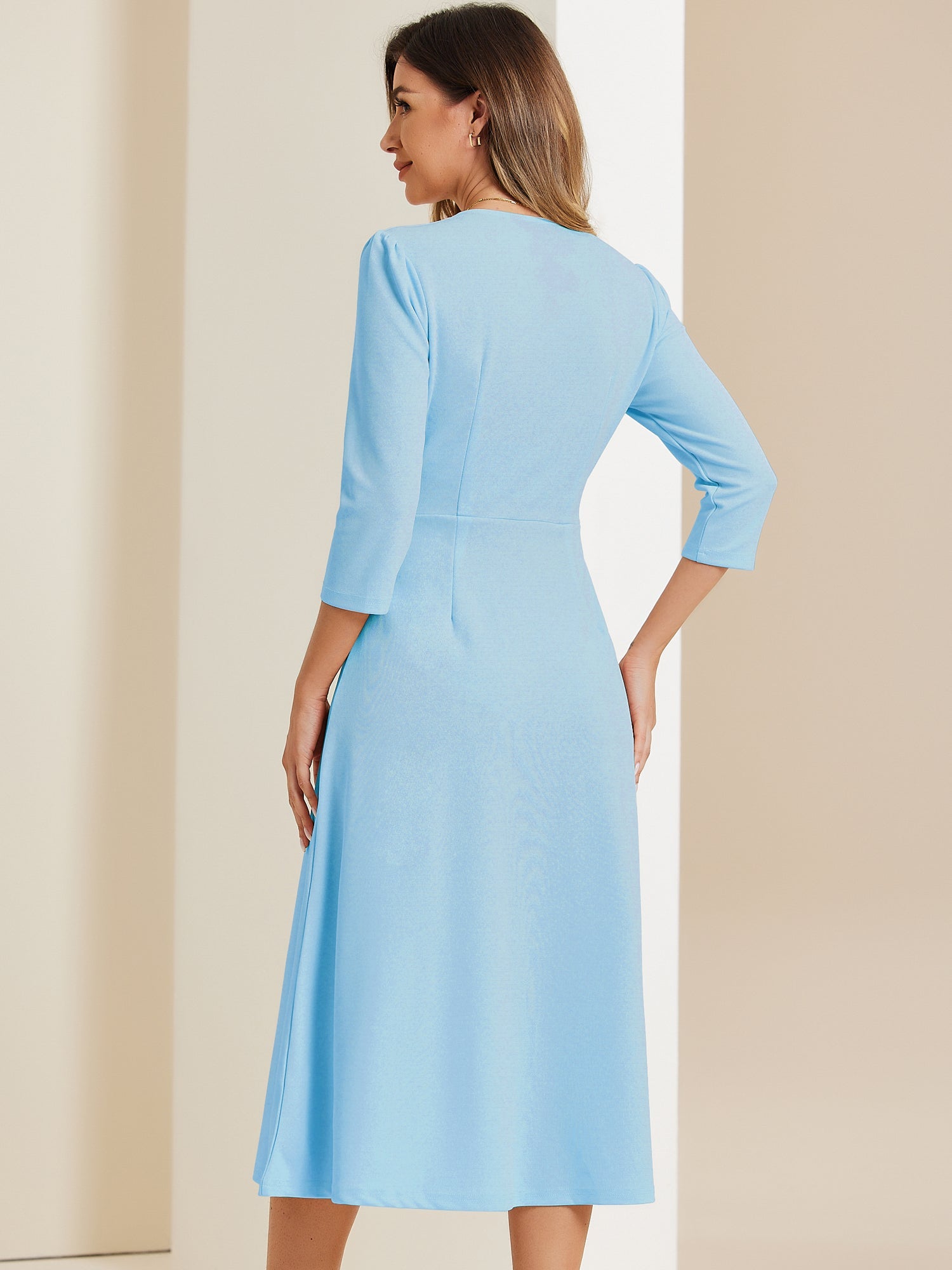 Lunavelle - Women’s A-Line Summer Midi Dress