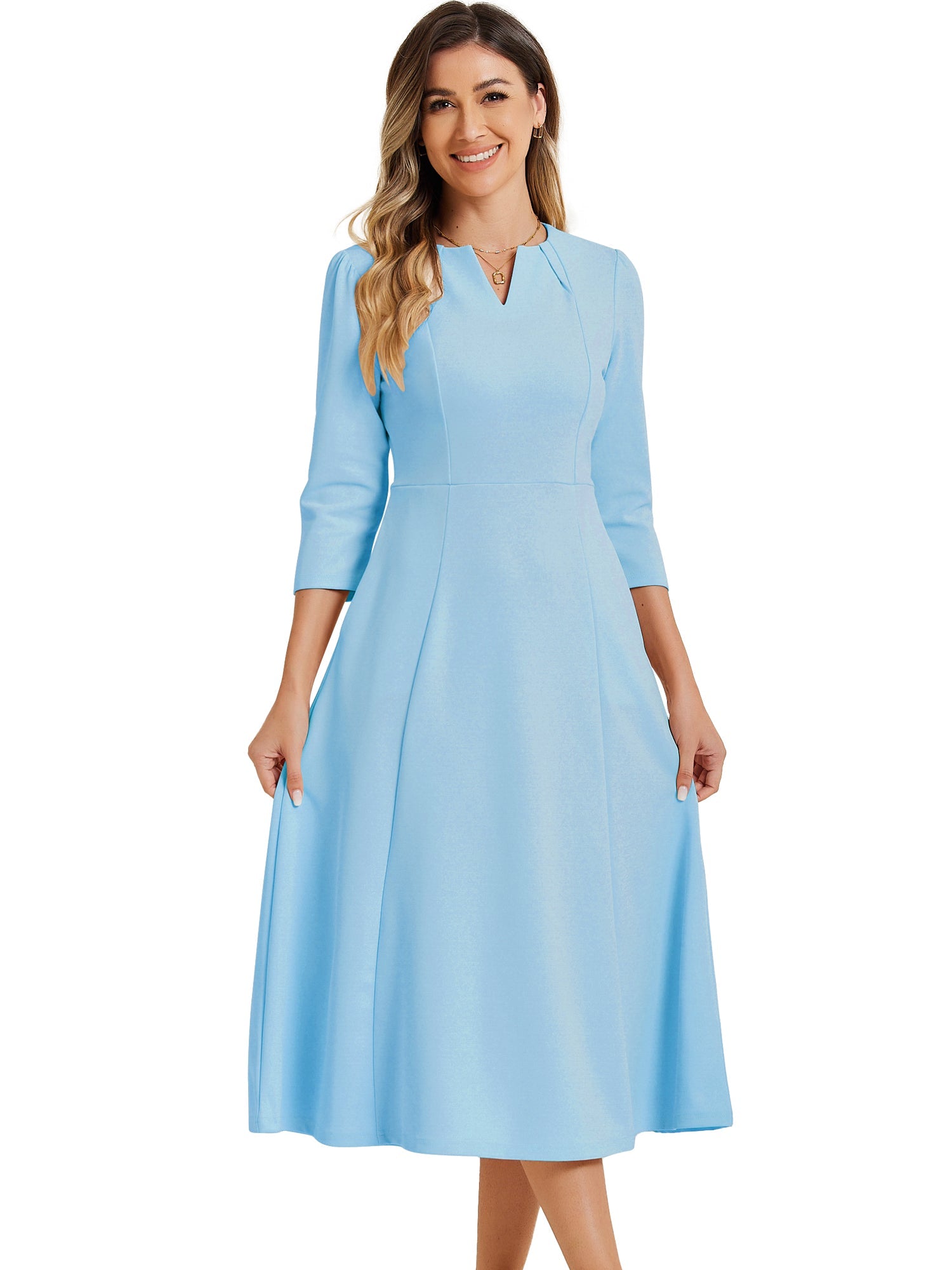 Lunavelle - Women’s A-Line Summer Midi Dress