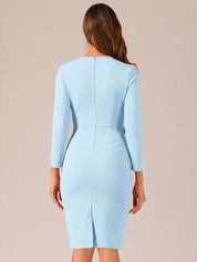Ofivella - Women’s 3/4 Sleeve Sheath Work Dress
