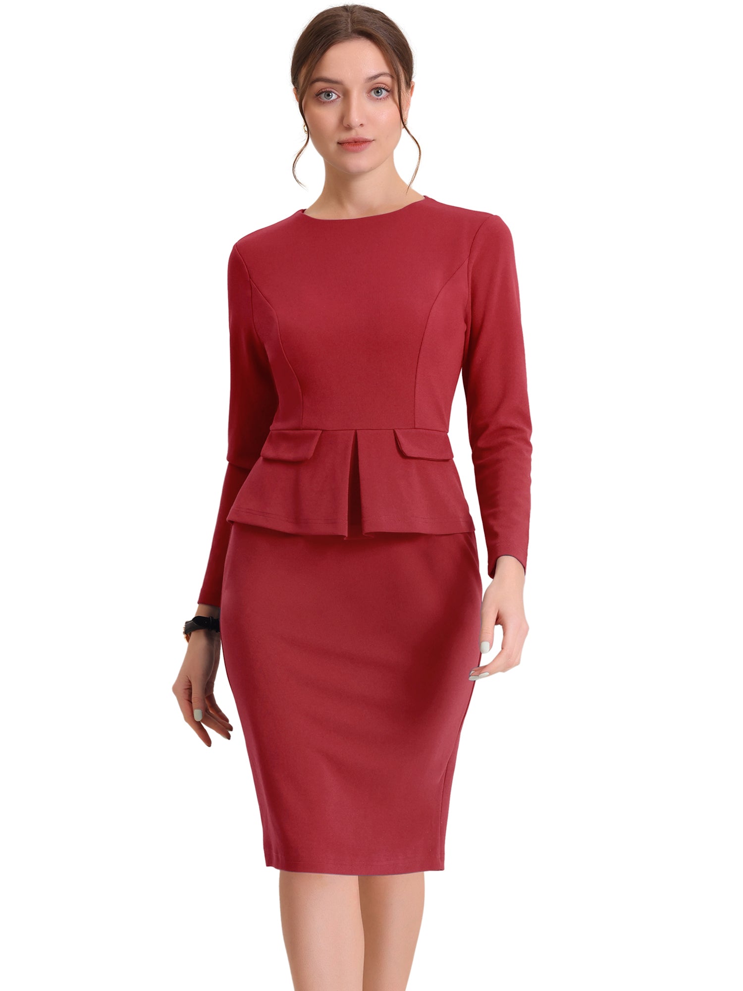 Ofivella - Women’s 3/4 Sleeve Sheath Work Dress