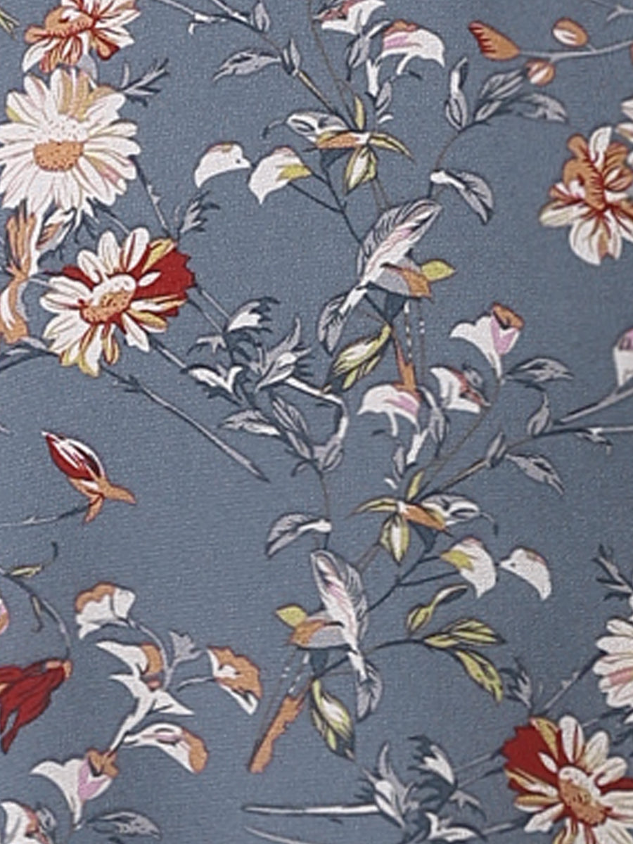 Florvella - Women’s Floral Square Neck A-Line Dress