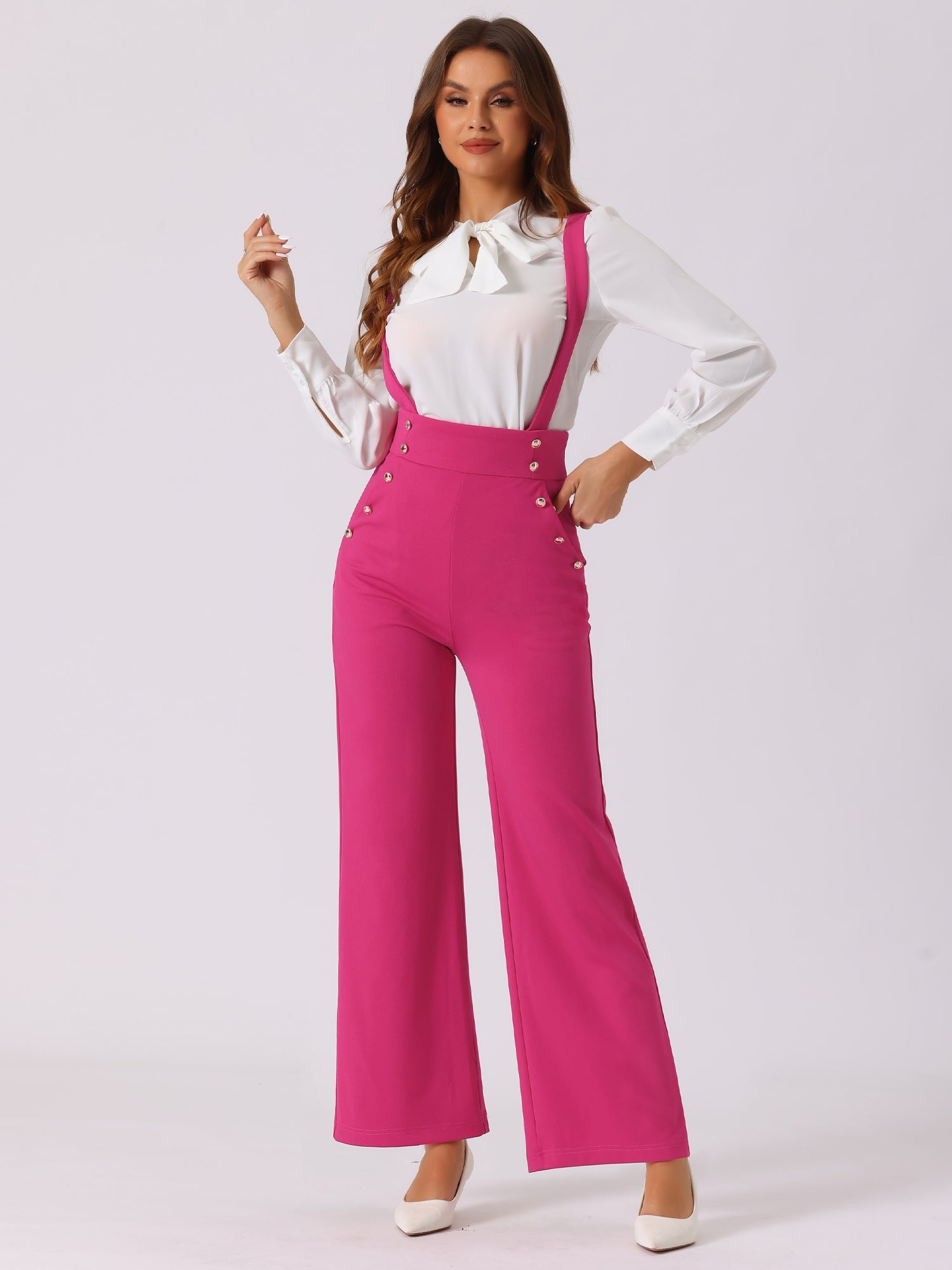 Suspira - Women’s Wide Leg Suspender Jumpsuit