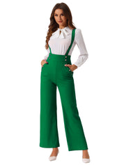 Suspira - Women’s Wide Leg Suspender Jumpsuit