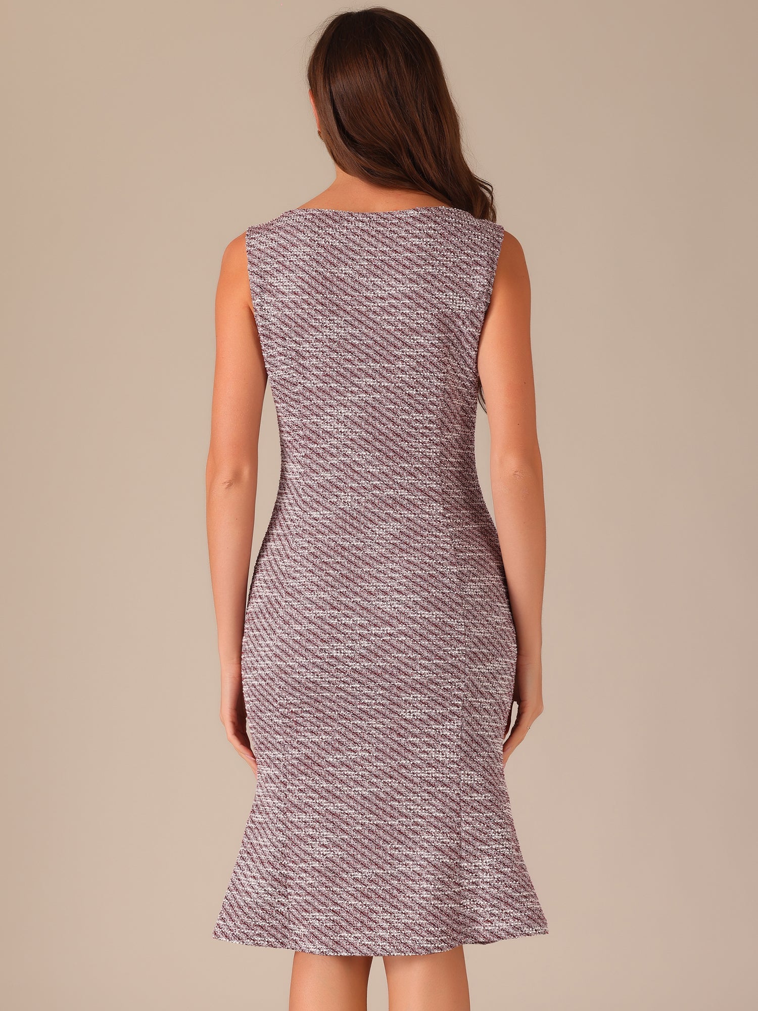 Plaivella - Women’s Plaid Sleeveless Bodycon Dress