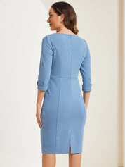 Wrapvera - Women’s Wrap Midi Dress