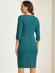Wrapvera - Women’s Wrap Midi Dress