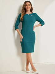 Wrapvera - Women’s Wrap Midi Dress