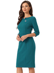 Wrapvera - Women’s Wrap Midi Dress