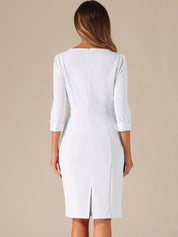 Wrapvera - Women’s Wrap Midi Dress