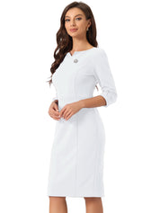 Wrapvera - Women’s Wrap Midi Dress