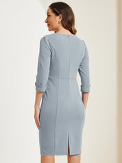 Wrapvera - Women’s Wrap Midi Dress
