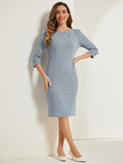 Wrapvera - Women’s Wrap Midi Dress