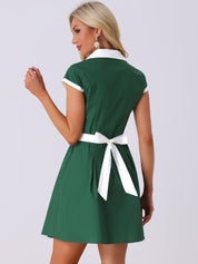 Calivra – Women’s Cotton Camp Collar Shirt Dress