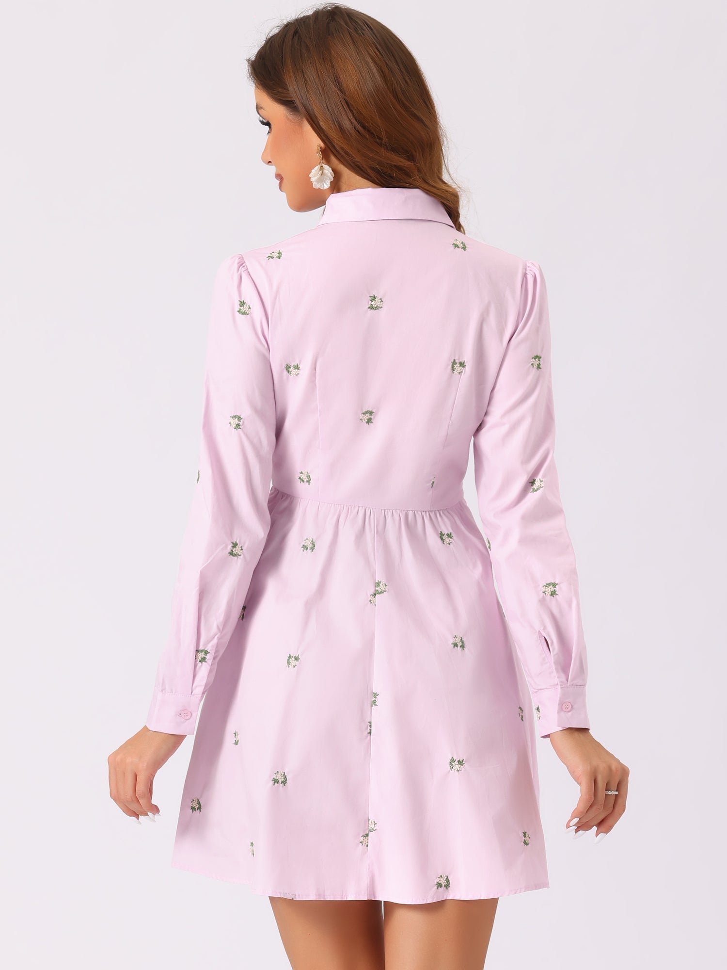 Embrovella - Women’s Embroidered Cotton Mini Dress