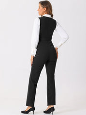 Belvessa - Women’s Belted Suspender Jumpsuit
