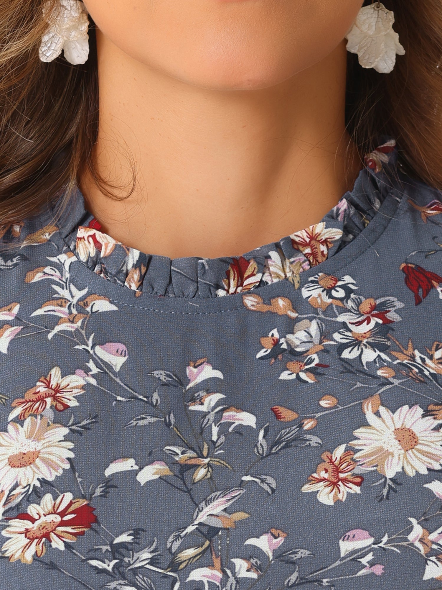 Florvessa - Women’s Floral A-Line Midi Dress