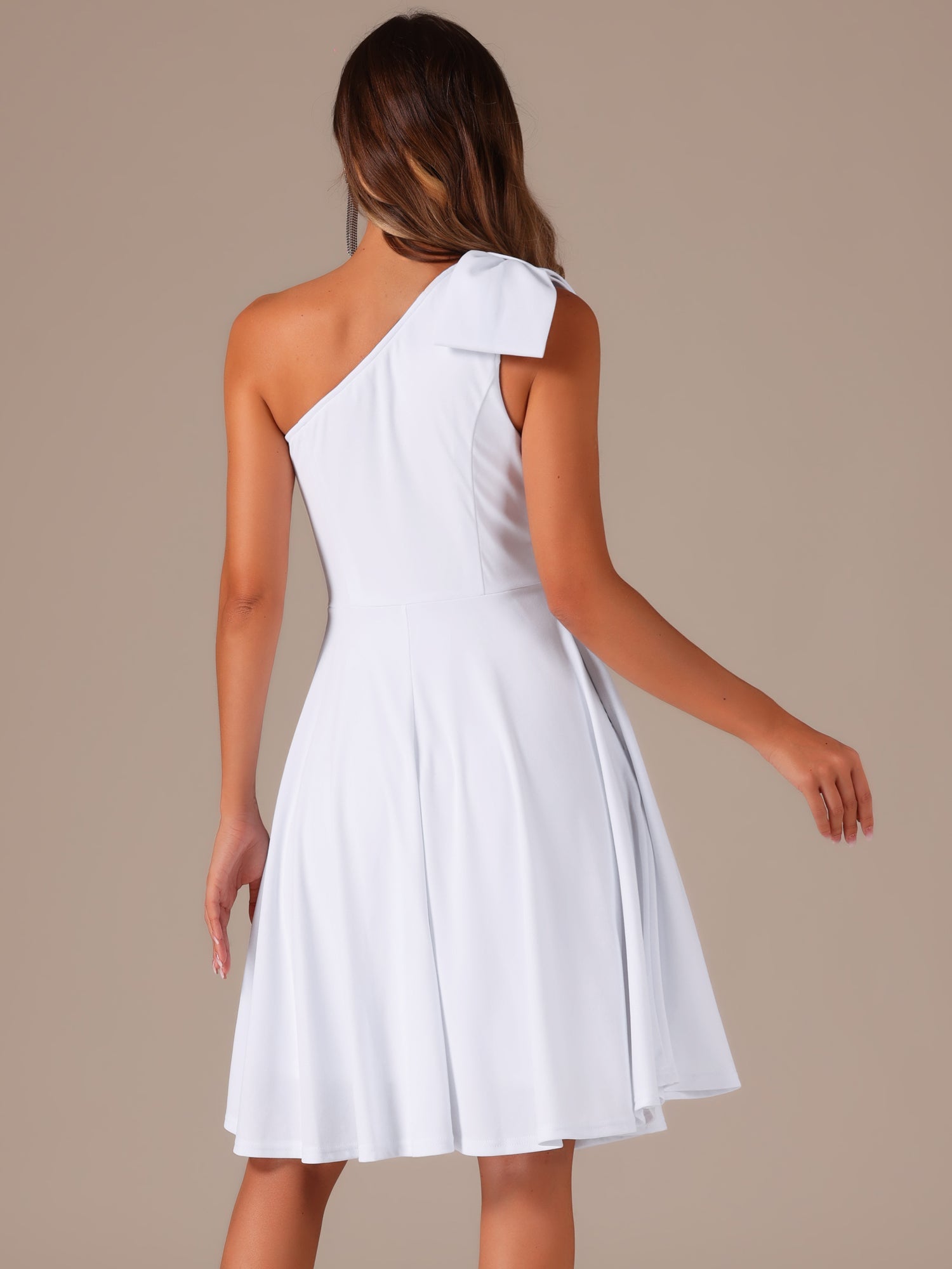 Bowvera - Women’s One Shoulder Cocktail Dress