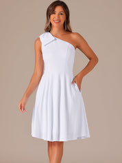 Bowvera - Women’s One Shoulder Cocktail Dress