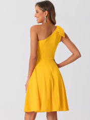 Bowvera - Women’s One Shoulder Cocktail Dress