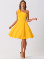 Bowvera - Women’s One Shoulder Cocktail Dress