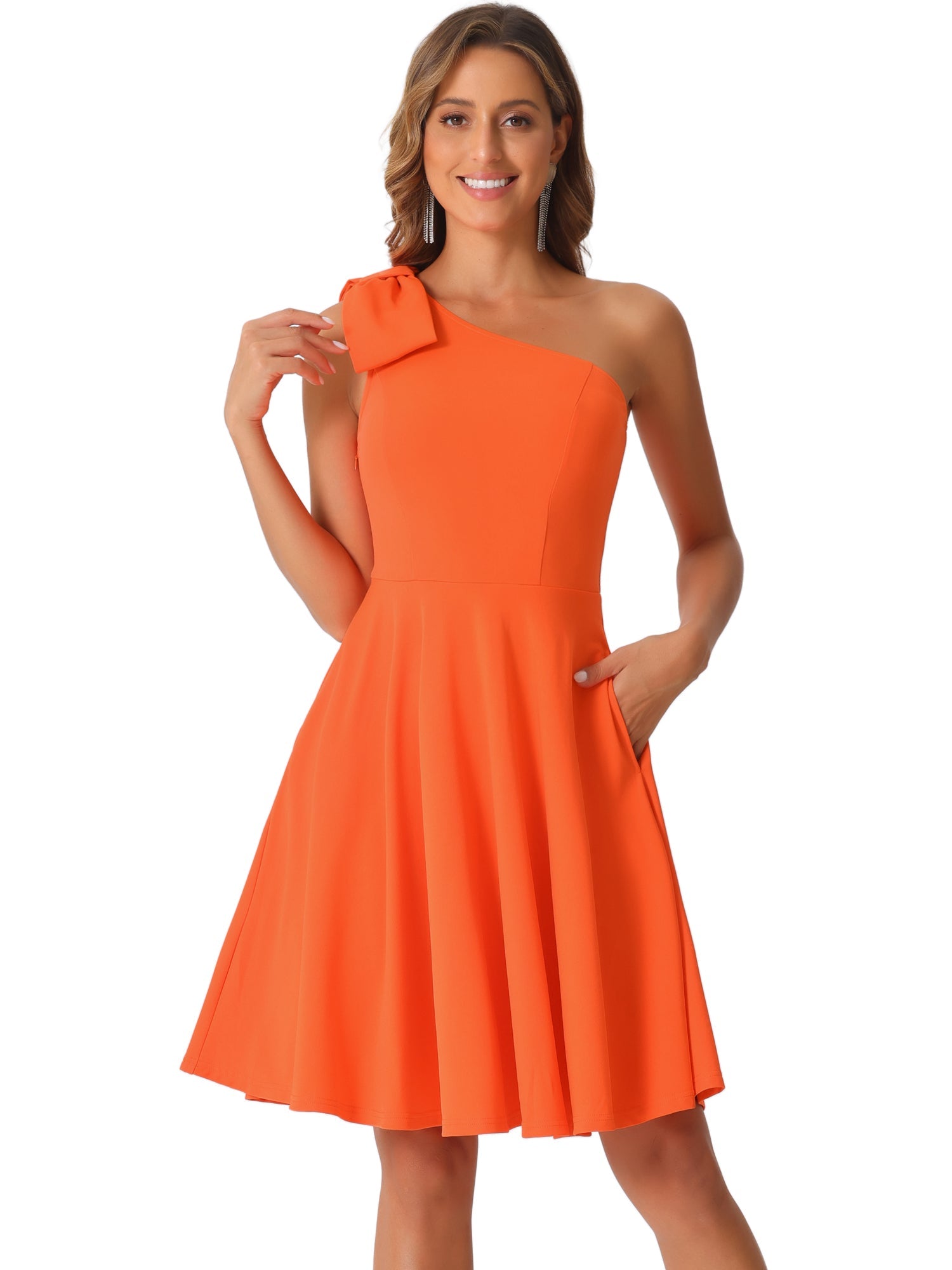 Bowvera - Women’s One Shoulder Cocktail Dress