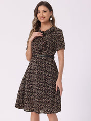 Petrella - Women’s Floral Peter Pan Collar Dress