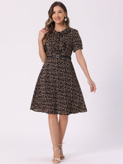 Petrella - Women’s Floral Peter Pan Collar Dress