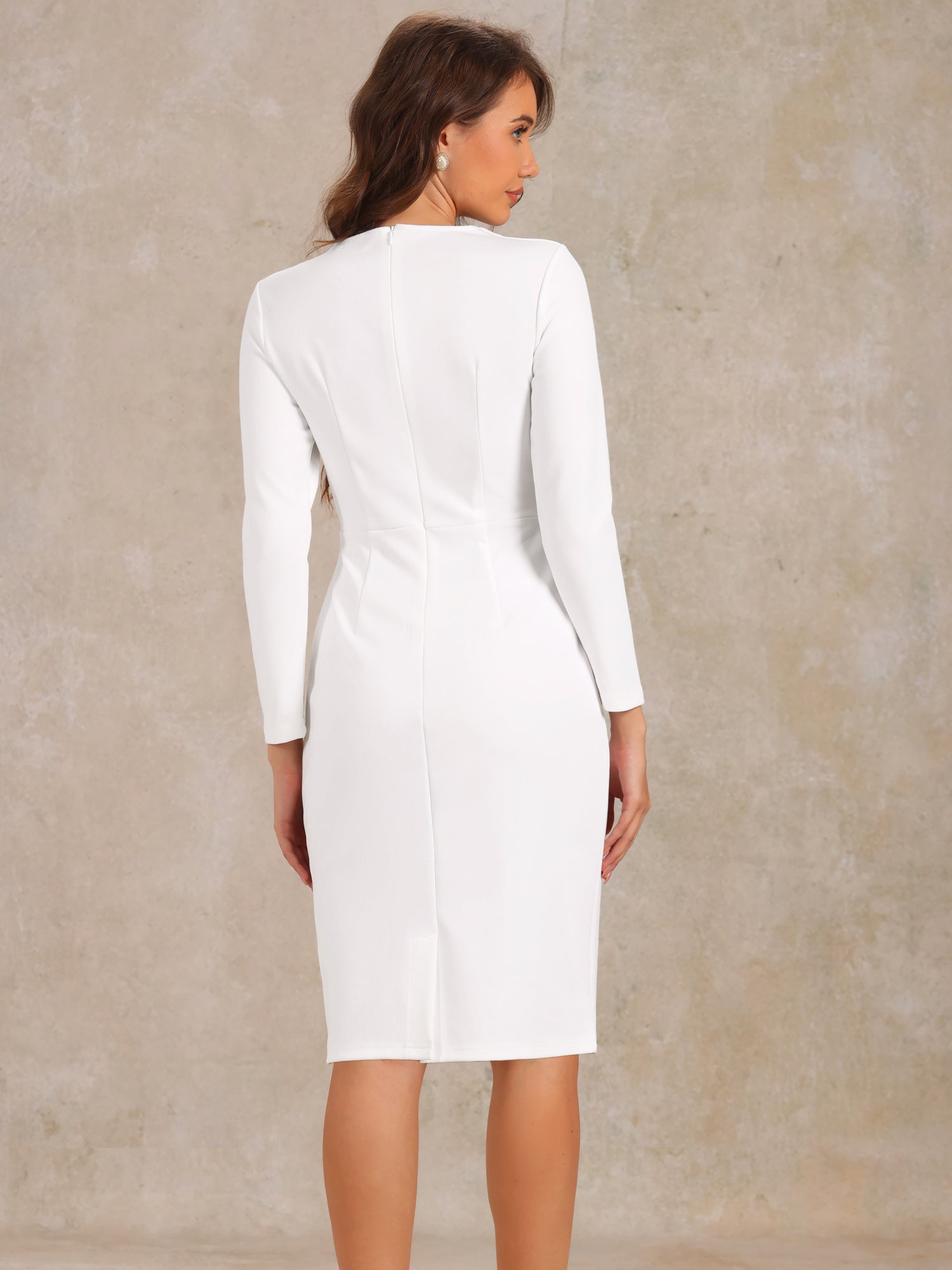 Ofivella - Women’s 3/4 Sleeve Sheath Work Dress