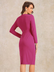 Ofivella - Women’s 3/4 Sleeve Sheath Work Dress