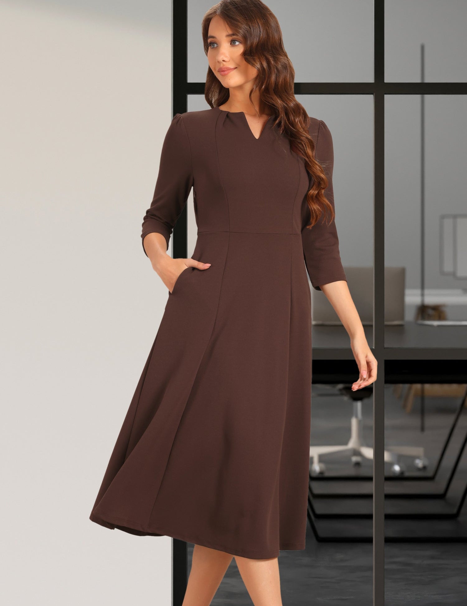 Lunavelle - Women’s A-Line Summer Midi Dress