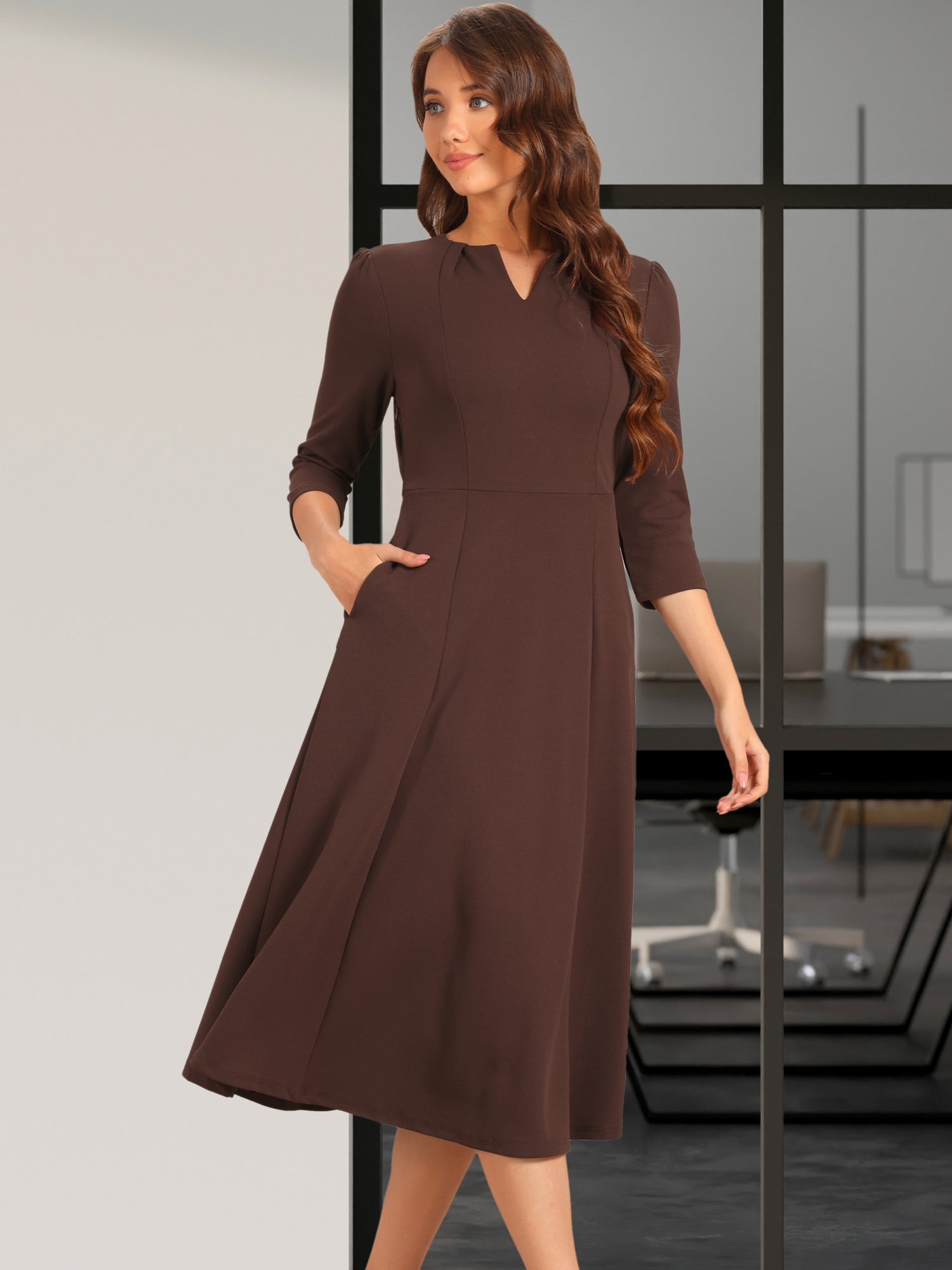 Lunavelle - Women’s A-Line Summer Midi Dress