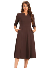 Lunavelle - Women’s A-Line Summer Midi Dress